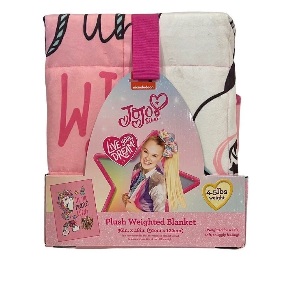 Jojo Siwa Weighted Unicorn Blanket New
